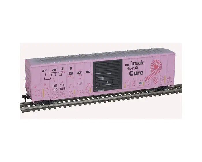 Atlas H.O. Scale 20 006 236 HO FMC 5077 SD Box Car (Early) Railbox (On Track for a Cure) w/hands 40188