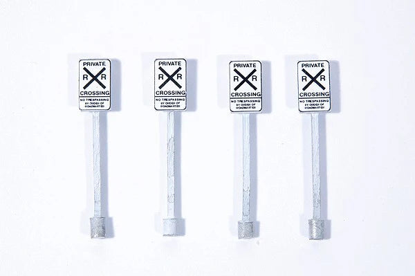 JL Innovative Design H.O. Scale 854 Street Signs Private RR Crossing (4)