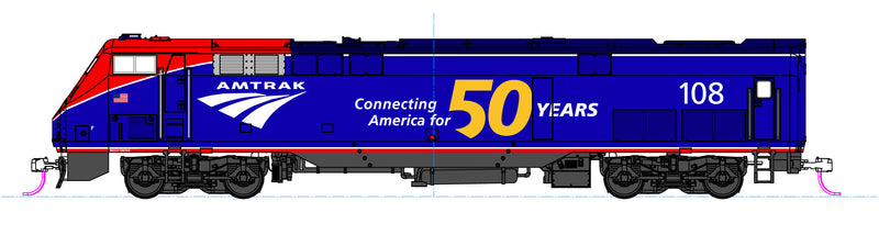 Kato USA N-Scale 176-6037-LS - Locomotive, Diesel, GE P42 Genesis - Amtrak - 108