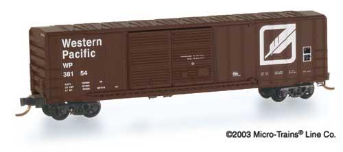 Micro Trains N-Scale 30080 - Boxcar, 50 Foot, Steel - Western Pacific - 38154