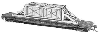 Laser Kit American Model Builder N-Scale 525 Wood Crate w/ Blocking Flat Car Load