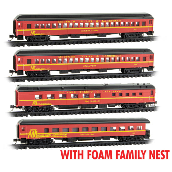 Micro-Trains N-Scale MT&L Heavyweight 4-pk FOAM Coming 02/24 Dinner Excursion Set Modern Era 1970s-1980s