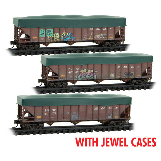 Micro-Trains N-Scale BNSF with Tarp Weathered 3-pack      983 02 252