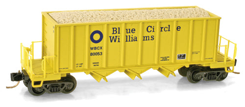 Micro Trains N-Scale 125 00 090 - Open Hopper, 3-Bay Ortner Rapid Discharge - Blue Circle Williams - 80053