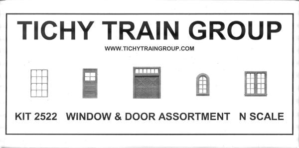 Tichy N Scale 2522 WINDOW & DOOR ASSORTMENT N SCALE