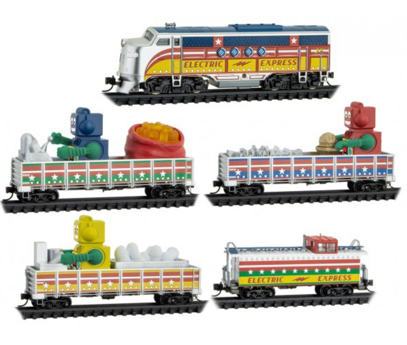 Micro-Trains N Scale Robot Christmas Train Set 993 21 386 FOAM/JEWEL