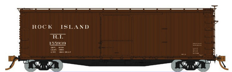 Rapido Trains Inc. H.O. Scale 130103-4 Chicago, Rock Island & Pacific USRA D-S Boxcar 155939