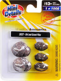 Mini Details H.O. Scale 20227 Dirt and Gravel Piles