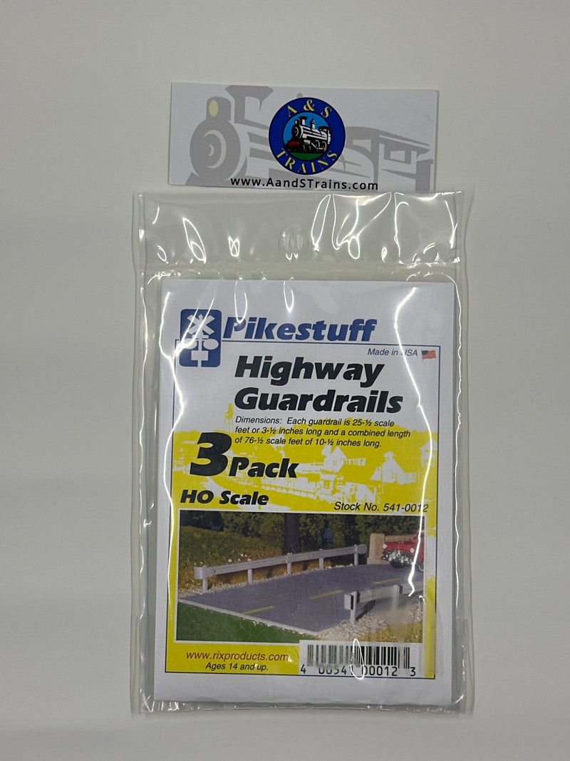 Pikestuff H.O. Scale 541-0012 Highway Guardrails 3-pack