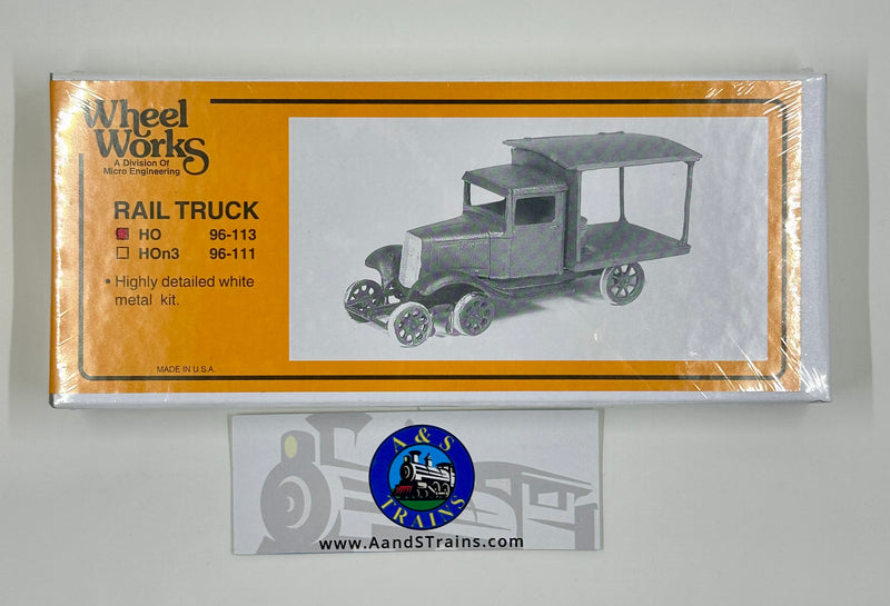Wheel Works H.O. Scale 96-113 Rail Truck