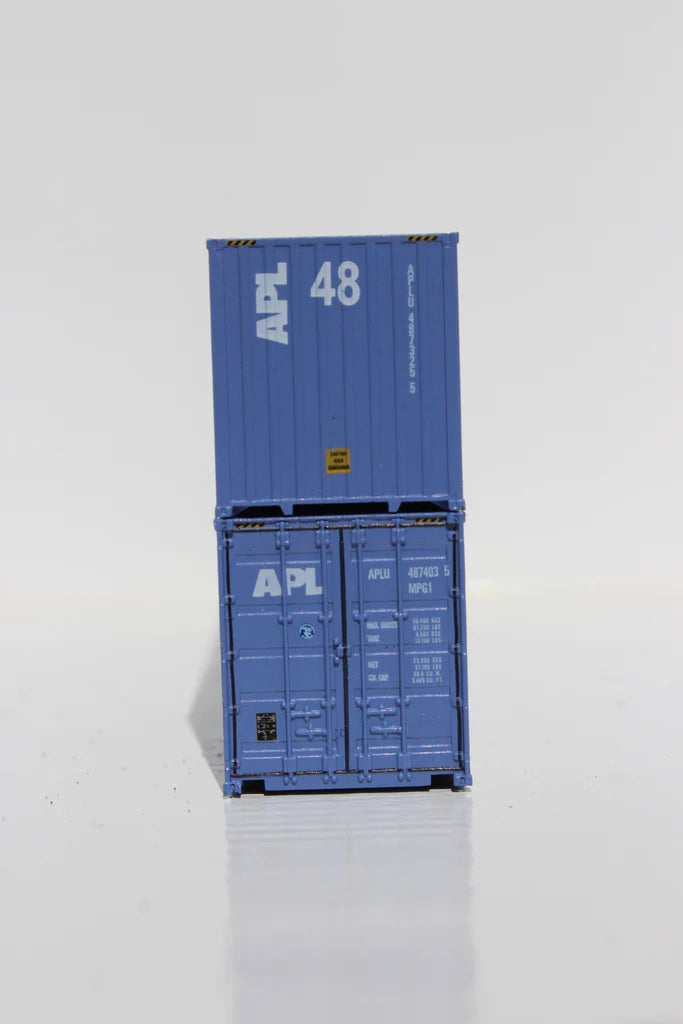 Jacksonville Terminal Company 1:160 FADED med APL Logo - APL2 body style 48’ 3-42-3 corrugated side container     485014 APL