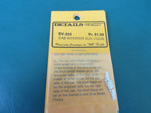 Details West H.O. Scale SV-324 Cab Interior Sun Visor Pair