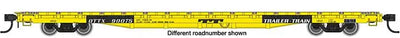 Walthers Mainline H.O. Scale 60' Pullman-Standard Flatcar - Ready to Run -- Trailer-Train OTTX #90112 (Farm machinery; yellow, black, white)