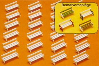 Preiser 79565 N Scale Park Benches – A&S Trains