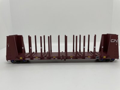 Otter Valley Railroad - HO FCA 52ft 100-Ton Bulkhead Flatcar - DWC 