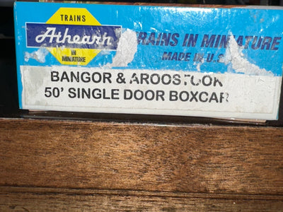 Athearn Miniature HO-Scale 50' Single Door Boxcar Kit Bangor and Aroostook No. 6117