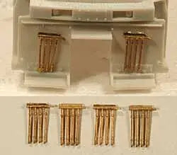 Cal Scale H.O. Scale 190-548 4-Line MU Cables -- Unpainted Brass Castings 2 Pair