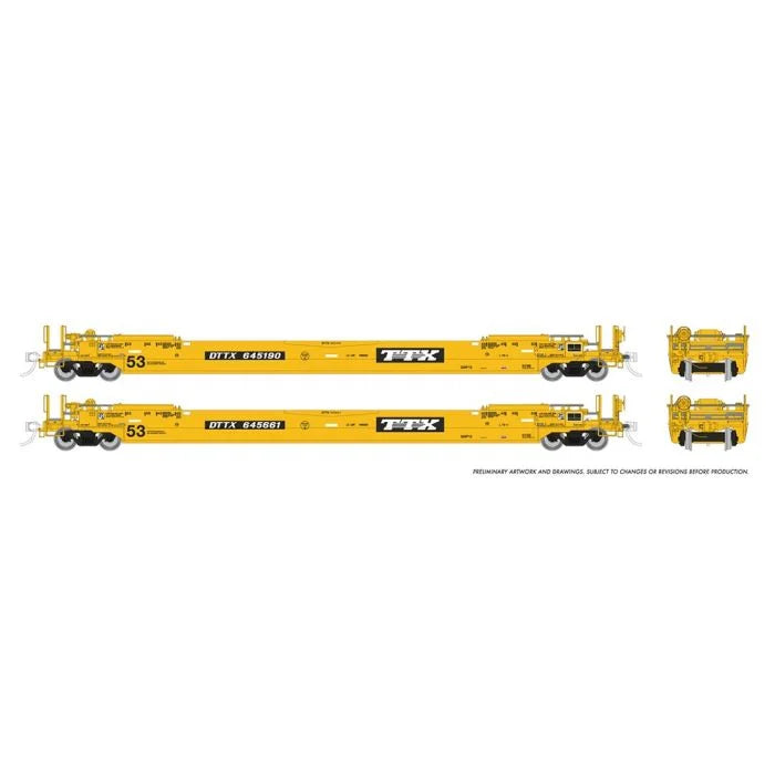 Rapido Trains Inc. 401062 Gunderson Husky-Stack TTX-As Delivered