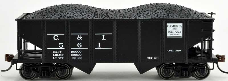 Bowser HO Scale 41872 Cambria & Indiana GLa Type 2-Bay Hopper 584