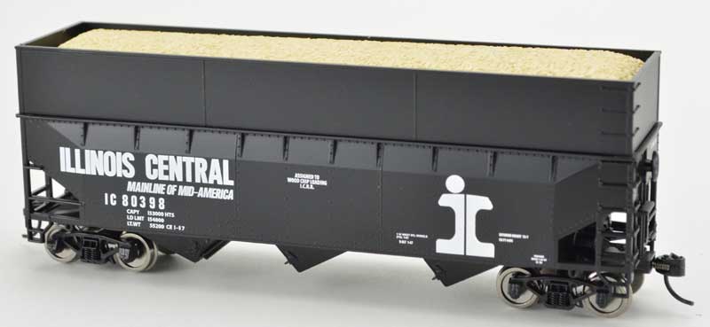 Bowser HO Scale 42602 70 Ton Woodchip Hopper Illinois Central Bit 1-67 80444