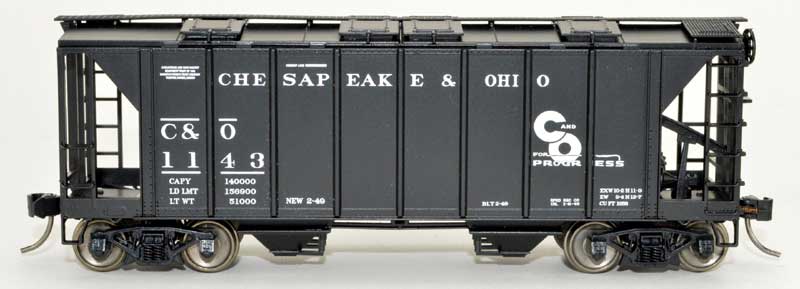 Bowser HO Scale 42749 70 Ton Covered Hopper C&O 1150