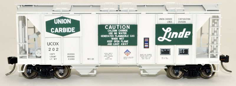 Bowser HO Scale 42773 70 Ton Covered Hopper Union Carbide Linde 210