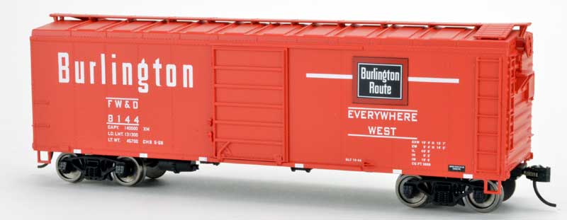 Bowser HO Scale 40ft Box CB&Q Burlington 8144