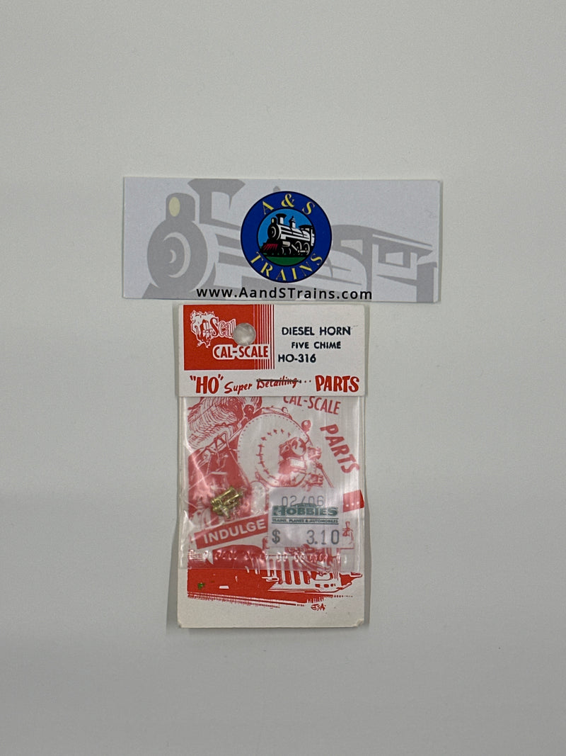 Cal-Scale H.O. Scale HO-316 Diesel Horn Five Chime