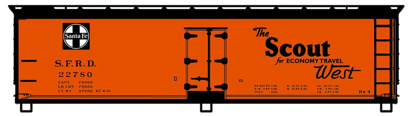 Accurail H.O. Scale 48163 Santa Fe "The Scout" S.F.R.D. 22780