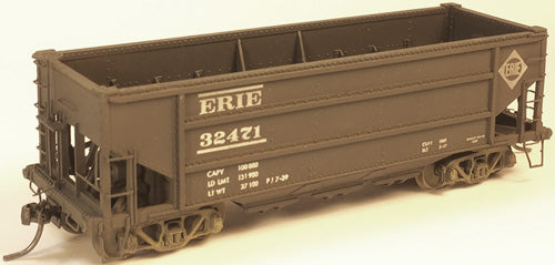 Funaro & Camerlengo H.O. Scale 5051 ERIE/NYS & W ONE PIECE BODY Horizontal Rib Hopper with Decals