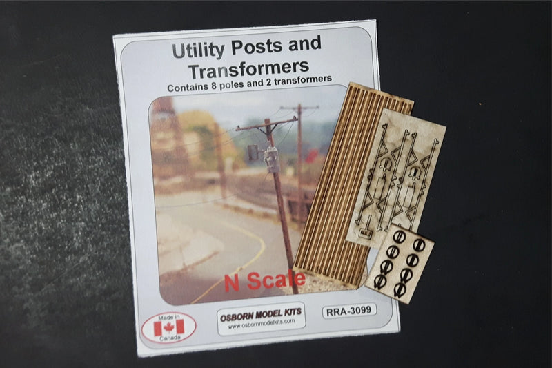 Osborn Model Kits N Scale 3099 Utility Posts and Transformers