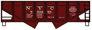 Accurail H.O. Scale 28011 New York Central Panel-Side Twin Hopper