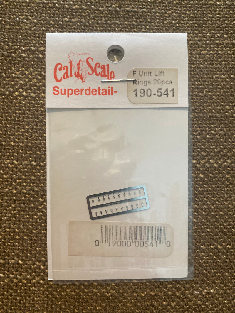 Cal Scale H.O. Scale 190-541 F-Unit Lift Rings -- Etched Brass pkg(20)