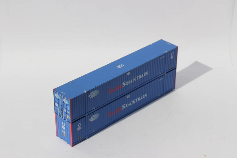 Jacksonville Terminal Company 1:160 Scale PACER STACKTRAIN scheme 53’ 6-42-6 corrugated side container PACU 880020 & PACU 8880163 JTC Magnetic Connection Standard     535015 PACER STACKTRAIN