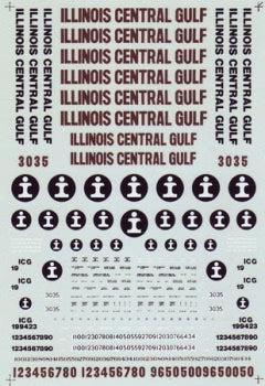 Microscale Decals N Scale 60-42 Illinois Central Gulf Hood Diesels