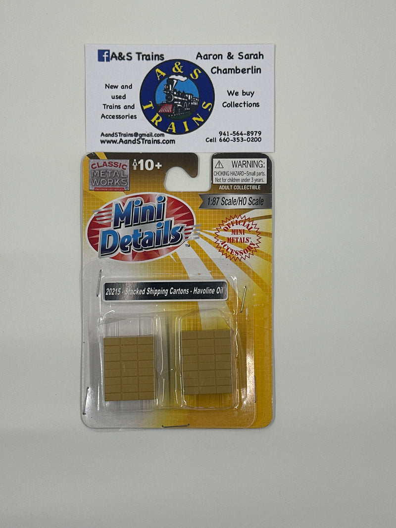 Mini Details H.O. Scale 20215 Stacked Shipping Cartons - Havoline Oil