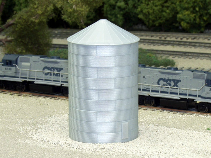 Rix Productions N Scale 628-0704 40-Foot Tall Corrugated Grain Bin
