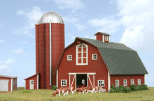 Laser Kit American Model Builder N Scale 630 Country Barn with Silo