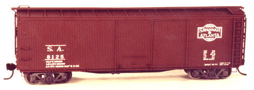 Funaro & Camerlengo H.O. Scale 6412 ONE PIECE BODY Savannah & Atlanta Insulated Boxcar With Decals