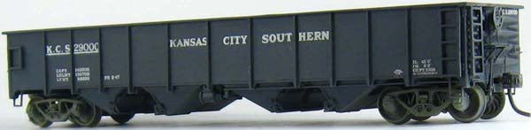 Funaro & Camerlengo H.O. Scale 6511 ONE PIECE BODY Kansas City Southern All Welded Hopper-Gondola With Decals