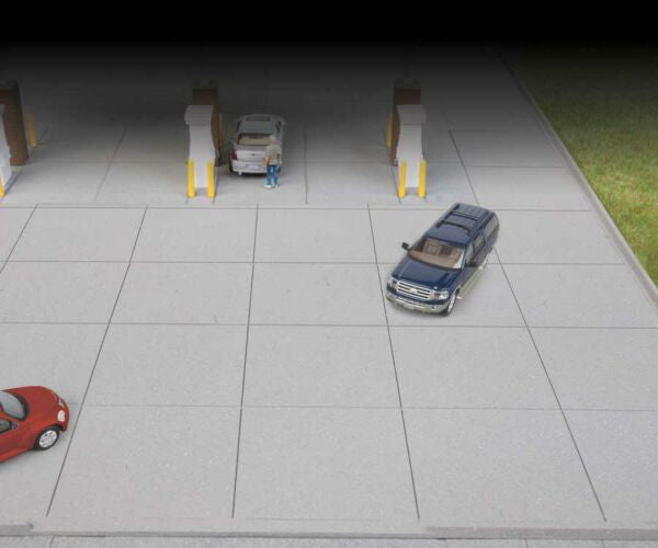 Walthers Cornerstone H.O. Scale Gas Station Parking Lot Building Kit 933-3540