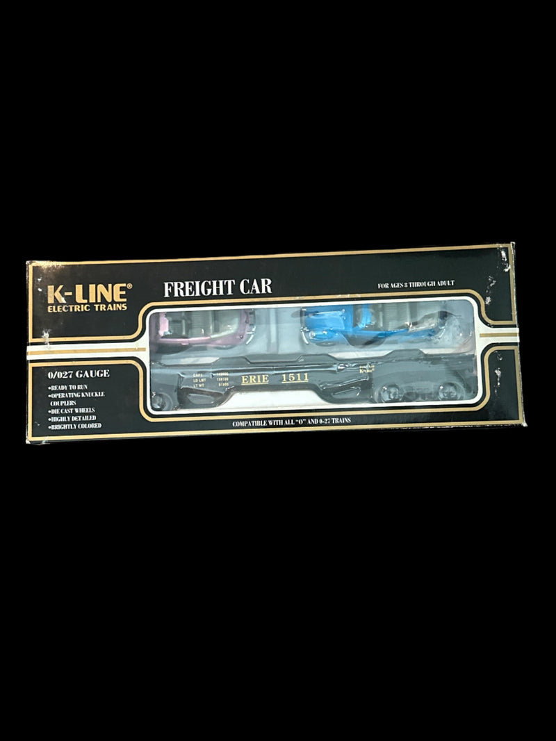 Legacy K-Line - O-Scale - Flatcar w/ Autos - Erie - No. 1551 - K661-1511