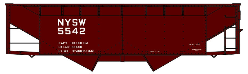 Accurail H.O. Scale 7738 Susquehanna Offset Twin Hopper