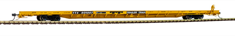 Atlas H.O. Scale 20 006 122 F89J Flat Car 1970s Yellow 601007