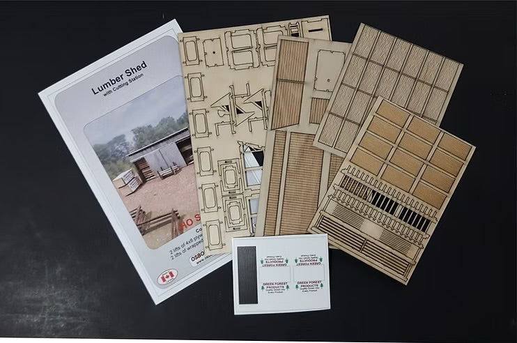Osborn Model Kits H.O. Scale 1118 Lumber Shed with Cutting Station