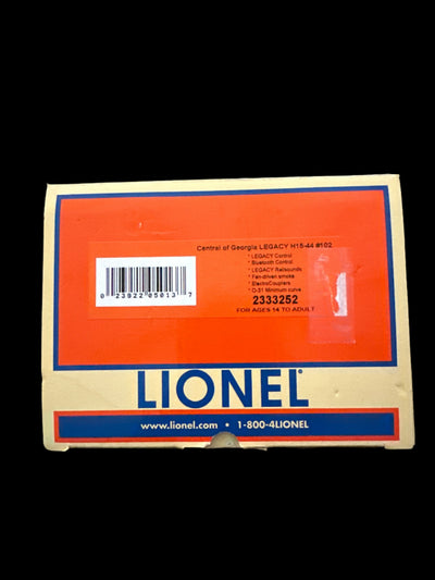 Lionel O-Scale LEGACY H15-44 Central of Georgia No. 102 (2333252)   **Like New!**