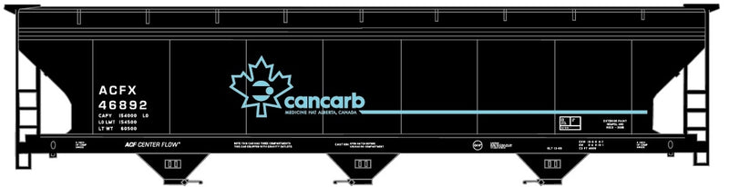 Accurail H.O. Scale 8116.3 Cancarb 3-Bay ACF Hopper