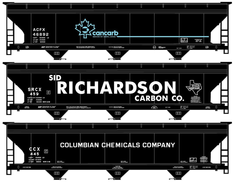 Accurail HO Scale 8116.3 Columbian Chemicals 3-Bay ACF Hopper