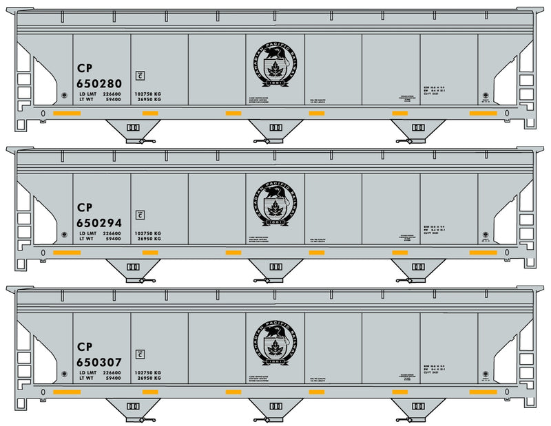 Accurail H.O. Scale 8122A Canadian Pacific ACF Covered Hopper Road 