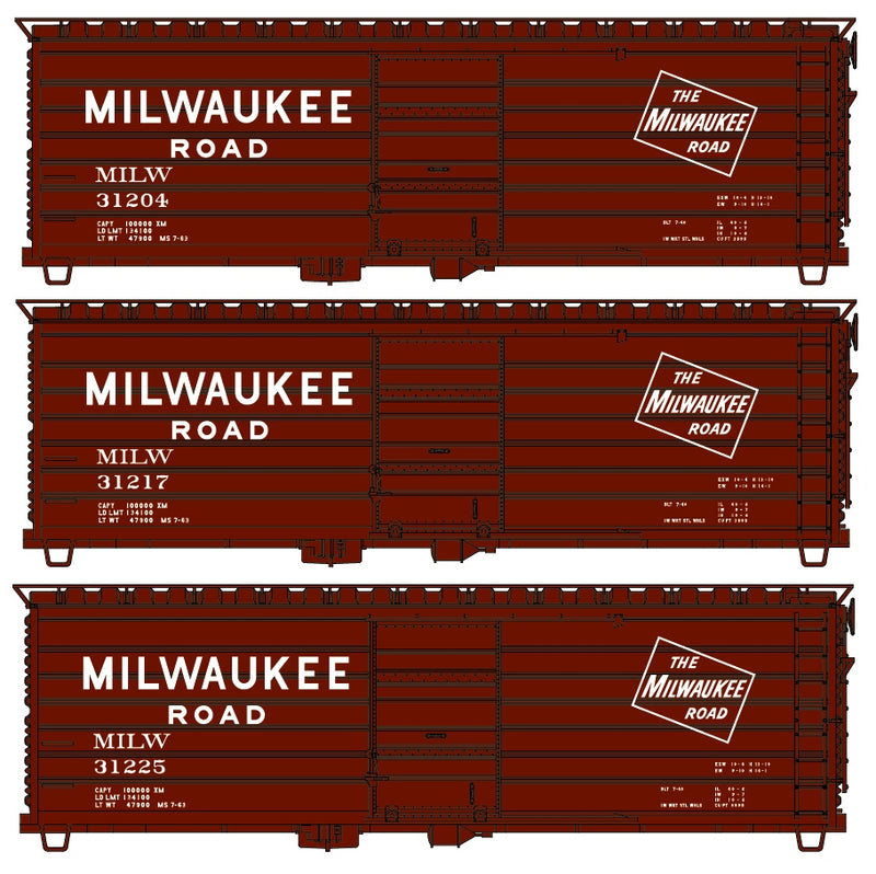 Accurail H.O. Scale 3984 Milwaukee Road 40&